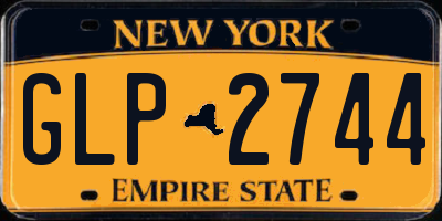 NY license plate GLP2744