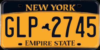NY license plate GLP2745