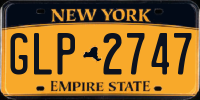 NY license plate GLP2747