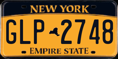 NY license plate GLP2748