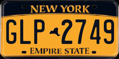 NY license plate GLP2749