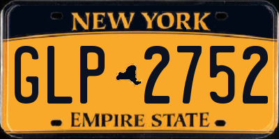 NY license plate GLP2752