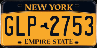 NY license plate GLP2753