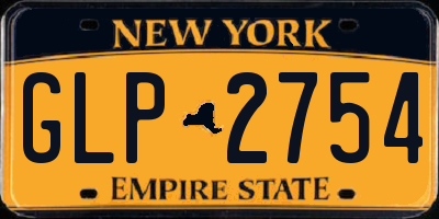NY license plate GLP2754