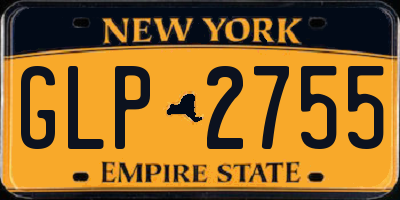 NY license plate GLP2755