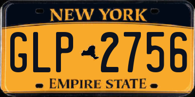 NY license plate GLP2756