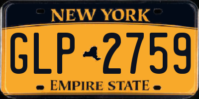 NY license plate GLP2759