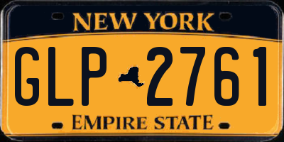 NY license plate GLP2761