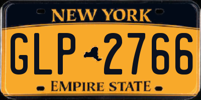 NY license plate GLP2766