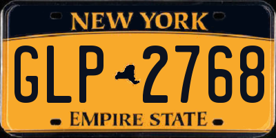 NY license plate GLP2768