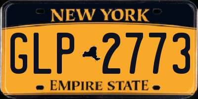 NY license plate GLP2773