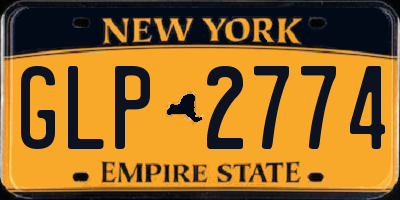 NY license plate GLP2774