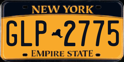 NY license plate GLP2775