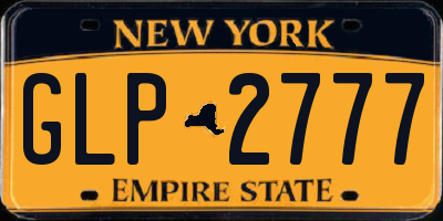 NY license plate GLP2777