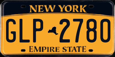 NY license plate GLP2780