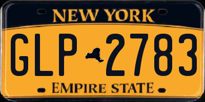 NY license plate GLP2783