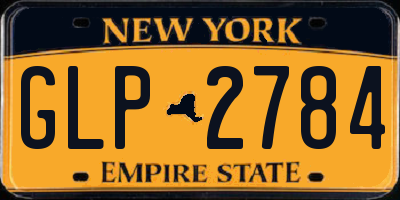 NY license plate GLP2784