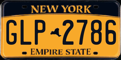 NY license plate GLP2786