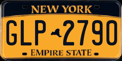 NY license plate GLP2790