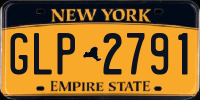 NY license plate GLP2791