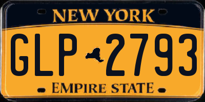 NY license plate GLP2793