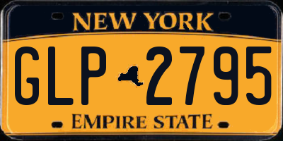 NY license plate GLP2795