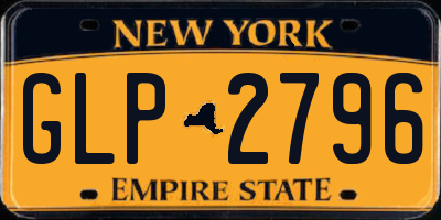 NY license plate GLP2796
