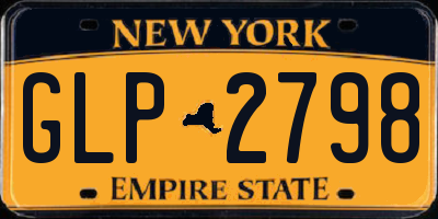 NY license plate GLP2798