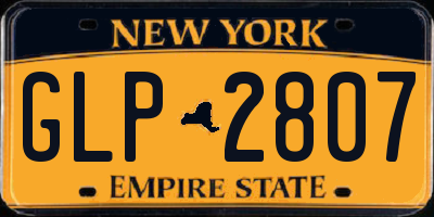 NY license plate GLP2807