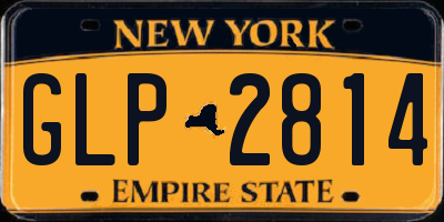 NY license plate GLP2814