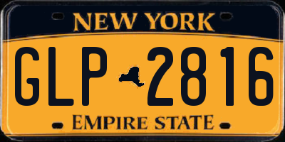 NY license plate GLP2816