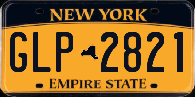 NY license plate GLP2821