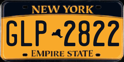 NY license plate GLP2822
