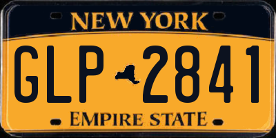 NY license plate GLP2841