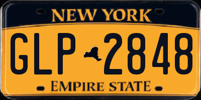 NY license plate GLP2848