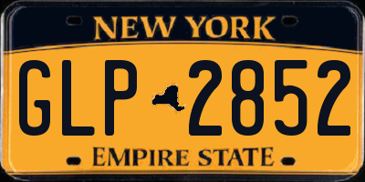 NY license plate GLP2852