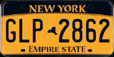 NY license plate GLP2862