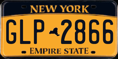NY license plate GLP2866
