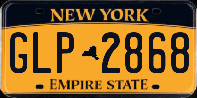 NY license plate GLP2868