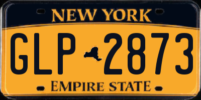 NY license plate GLP2873