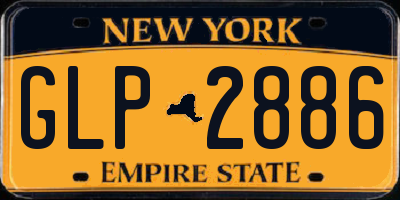 NY license plate GLP2886