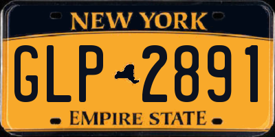 NY license plate GLP2891