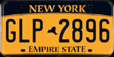 NY license plate GLP2896