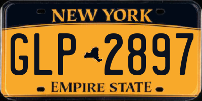NY license plate GLP2897