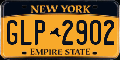 NY license plate GLP2902