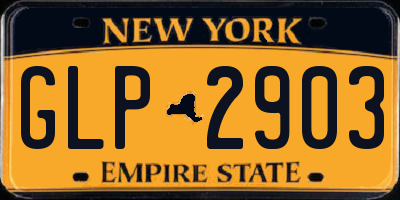 NY license plate GLP2903