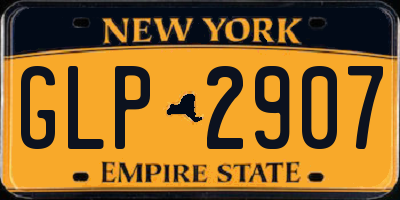 NY license plate GLP2907