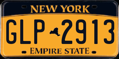 NY license plate GLP2913