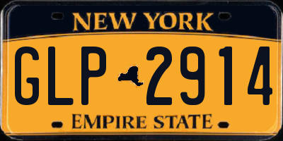 NY license plate GLP2914