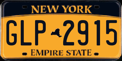 NY license plate GLP2915